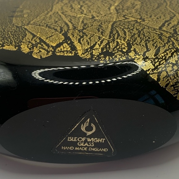 Vase Gold over black Lollipop Hand Blown Luxury Glass by Michael Harris. - Picture 8 of 9